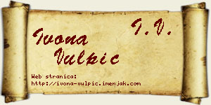 Ivona Vulpić vizit kartica